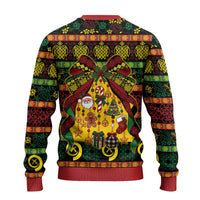 Vanuatu Sand Drawing Christmas Bow Ugly Christmas Sweater Meri Krismas LT9 - Polynesian Pride