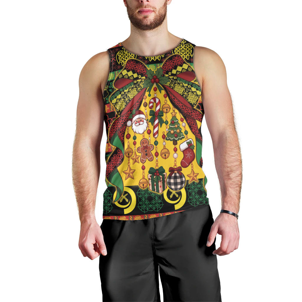 Vanuatu Sand Drawing Christmas Bow Men Tank Top Meri Krismas LT9 - Polynesian Pride
