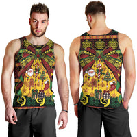 Vanuatu Sand Drawing Christmas Bow Men Tank Top Meri Krismas LT9 - Polynesian Pride