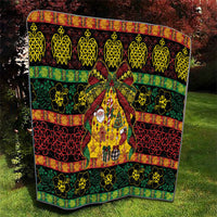 Vanuatu Sand Drawing Christmas Bow Quilt Meri Krismas LT9 - Polynesian Pride