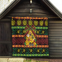 Vanuatu Sand Drawing Christmas Bow Quilt Meri Krismas LT9 - Polynesian Pride
