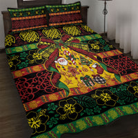 Vanuatu Sand Drawing Christmas Bow Quilt Bed Set Meri Krismas LT9 Multicolor - Polynesian Pride