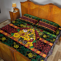 Vanuatu Sand Drawing Christmas Bow Quilt Bed Set Meri Krismas LT9 - Polynesian Pride