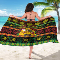 Vanuatu Sand Drawing Christmas Bow Sarong Meri Krismas LT9 - Polynesian Pride