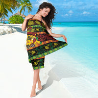 Vanuatu Sand Drawing Christmas Bow Sarong Meri Krismas LT9 - Polynesian Pride