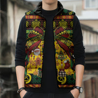 Vanuatu Sand Drawing Christmas Bow Sleeveless Puffer Jacket Meri Krismas LT9 - Polynesian Pride