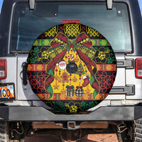 Vanuatu Sand Drawing Christmas Bow Spare Tire Cover Meri Krismas LT9 Multicolor - Polynesian Pride