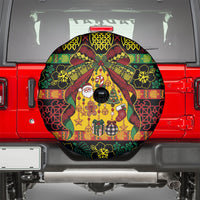 Vanuatu Sand Drawing Christmas Bow Spare Tire Cover Meri Krismas LT9 - Polynesian Pride