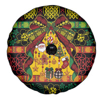 Vanuatu Sand Drawing Christmas Bow Spare Tire Cover Meri Krismas LT9 - Polynesian Pride