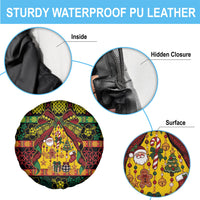 Vanuatu Sand Drawing Christmas Bow Spare Tire Cover Meri Krismas LT9 - Polynesian Pride