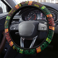 Vanuatu Sand Drawing Christmas Bow Steering Wheel Cover Meri Krismas