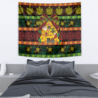 Vanuatu Sand Drawing Christmas Bow Tapestry Meri Krismas