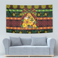 Vanuatu Sand Drawing Christmas Bow Tapestry Meri Krismas