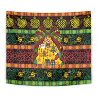 Vanuatu Sand Drawing Christmas Bow Tapestry Meri Krismas