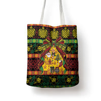 Vanuatu Sand Drawing Christmas Bow Tote Bag Meri Krismas LT9 - Polynesian Pride