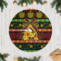 Vanuatu Sand Drawing Christmas Bow Tree Skirt Meri Krismas