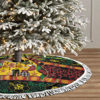 Vanuatu Sand Drawing Christmas Bow Tree Skirt Meri Krismas