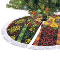Vanuatu Sand Drawing Christmas Bow Tree Skirt Meri Krismas