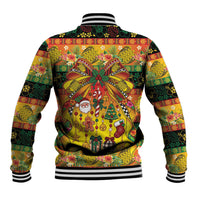 Vanuatu Sand Drawing Christmas Bow Baseball Jacket Meri Krismas Hibiscus Turtle LT9 - Polynesian Pride