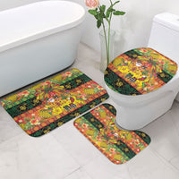 Vanuatu Sand Drawing Christmas Bow Bathroom Set Meri Krismas Hibiscus Turtle LT9 - Polynesian Pride