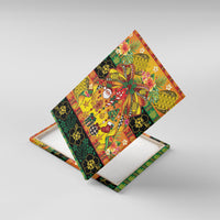 Vanuatu Sand Drawing Christmas Bow Canvas Wall Art Meri Krismas Hibiscus Turtle