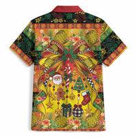Vanuatu Sand Drawing Christmas Bow Hawaiian Shirt Meri Krismas Hibiscus Turtle