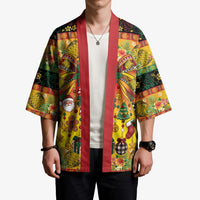 Vanuatu Sand Drawing Christmas Bow Kimono Meri Krismas Hibiscus Turtle