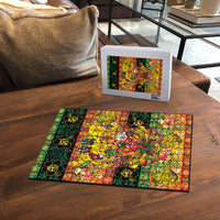 Vanuatu Sand Drawing Christmas Bow Puzzle Meri Krismas Hibiscus Turtle