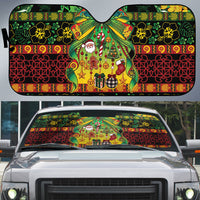 Vanuatu Turtle Floral Christmas Bow Auto Sun Shade Meri Krismas LT9 Multicolor - Polynesian Pride