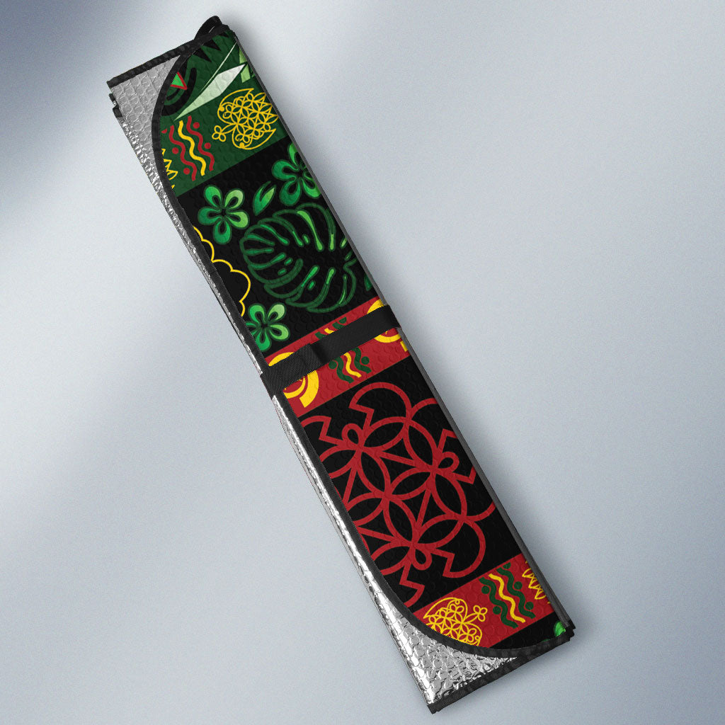 Vanuatu Turtle Floral Christmas Bow Auto Sun Shade Meri Krismas LT9 - Polynesian Pride