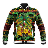 Vanuatu Turtle Floral Christmas Bow Baseball Jacket Meri Krismas LT9 Unisex Multicolor - Polynesian Pride