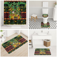 Vanuatu Turtle Floral Christmas Bow Bathroom Set Meri Krismas LT9 - Polynesian Pride