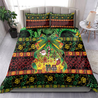 Vanuatu Turtle Floral Christmas Bow Bedding Set Meri Krismas LT9 - Polynesian Pride