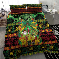 Vanuatu Turtle Floral Christmas Bow Bedding Set Meri Krismas LT9 - Polynesian Pride