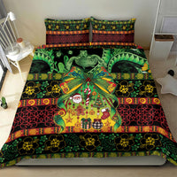 Vanuatu Turtle Floral Christmas Bow Bedding Set Meri Krismas LT9 - Polynesian Pride