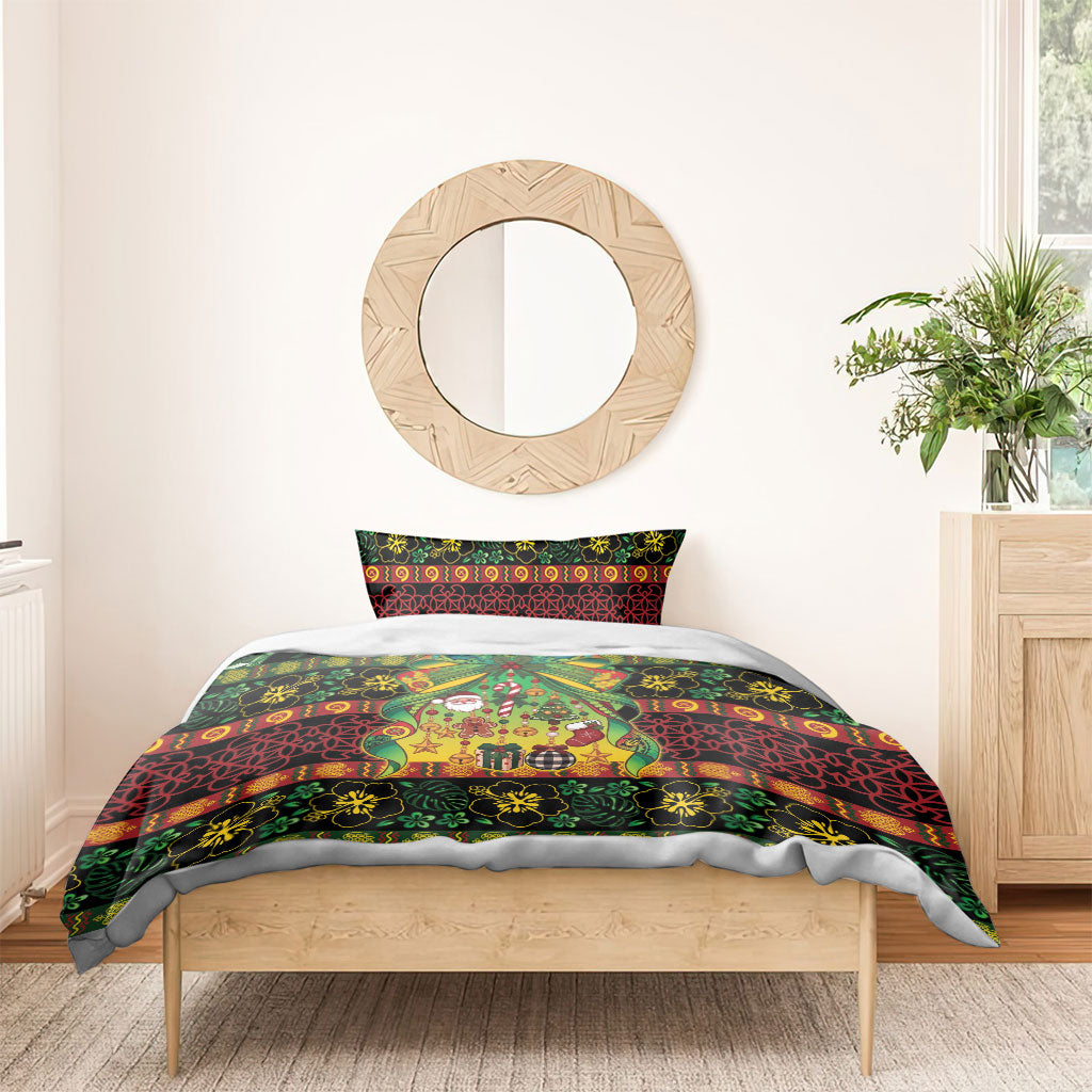 Vanuatu Turtle Floral Christmas Bow Bedding Set Meri Krismas LT9 - Polynesian Pride