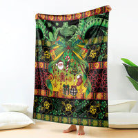 Vanuatu Turtle Floral Christmas Bow Blanket Meri Krismas LT9 - Polynesian Pride