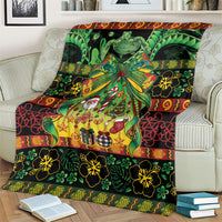 Vanuatu Turtle Floral Christmas Bow Blanket Meri Krismas LT9 - Polynesian Pride