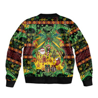 Vanuatu Turtle Floral Christmas Bow Bomber Jacket Meri Krismas