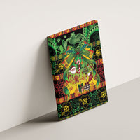 Vanuatu Turtle Floral Christmas Bow Canvas Wall Art Meri Krismas LT9 - Polynesian Pride