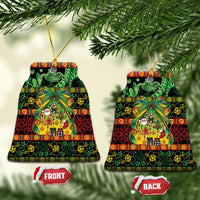 Vanuatu Turtle Floral Christmas Bow Ceramic Ornament Meri Krismas