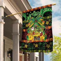 Vanuatu Turtle Floral Christmas Bow Garden Flag Meri Krismas LT9 House Flag Multicolor - Polynesian Pride