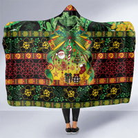 Vanuatu Turtle Floral Christmas Bow Hooded Blanket Meri Krismas LT9 One Size Multicolor - Polynesian Pride