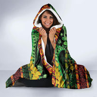 Vanuatu Turtle Floral Christmas Bow Hooded Blanket Meri Krismas LT9 - Polynesian Pride