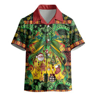 Vanuatu Turtle Floral Christmas Bow Kid Hawaiian Shirt Meri Krismas