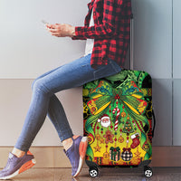 Vanuatu Turtle Floral Christmas Bow Luggage Cover Meri Krismas