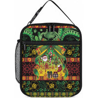 Vanuatu Turtle Floral Christmas Bow Lunch Bag Meri Krismas LT9 10.2 × 8.3 × 4.3 inch Multicolor - Polynesian Pride