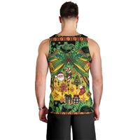 Vanuatu Turtle Floral Christmas Bow Men Tank Top Meri Krismas LT9 - Polynesian Pride