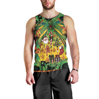 Vanuatu Turtle Floral Christmas Bow Men Tank Top Meri Krismas LT9 - Polynesian Pride