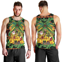 Vanuatu Turtle Floral Christmas Bow Men Tank Top Meri Krismas LT9 - Polynesian Pride